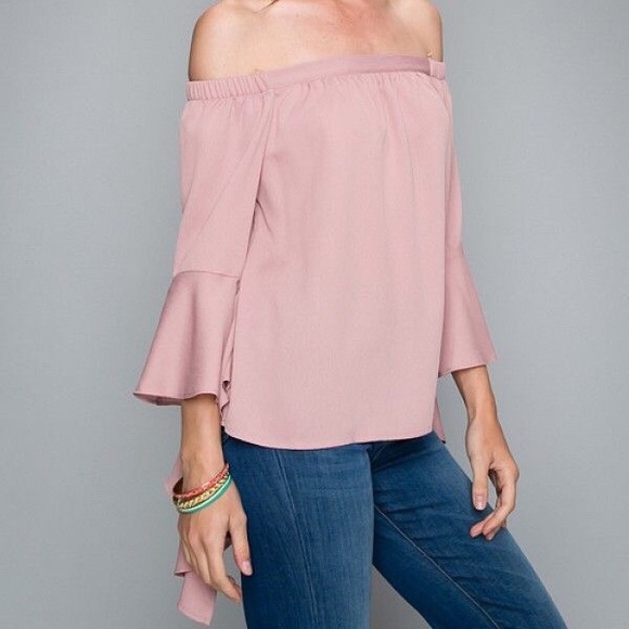 Bell Sleeve Off the Shoulder Top - Picture 3 of 5